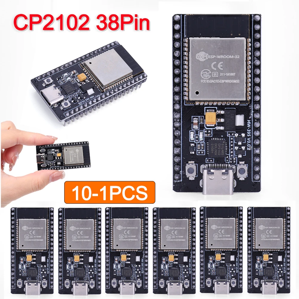 ESP32-WROOM-32 CP2102 макетная плата Wi-Fi Bluetooth-совместимая с 2412-2484 МГц для Smart Home Mobile IoT WiFi BT BLE MCU модуль