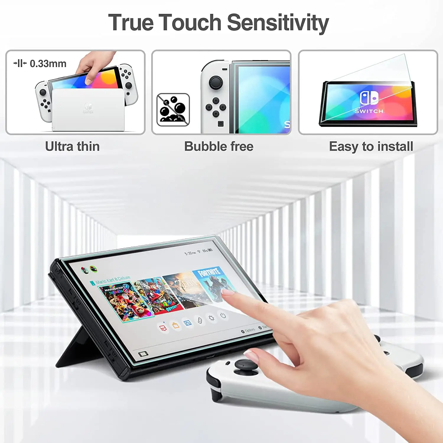 Фото 1-3 упаковки защитное закаленное стекло для Nintendo Switch OLED экран Защитная пленка для Nintendos Switch Lite NS стеклянные аксессуары №5