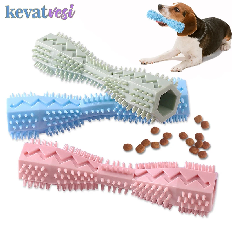 

Pet Toys for Small Dogs Interactive Dog Toy TPR Puppy Chew Toy Food Dispenser Cleaning Teeth Dog Toothbrush Training Pet Product