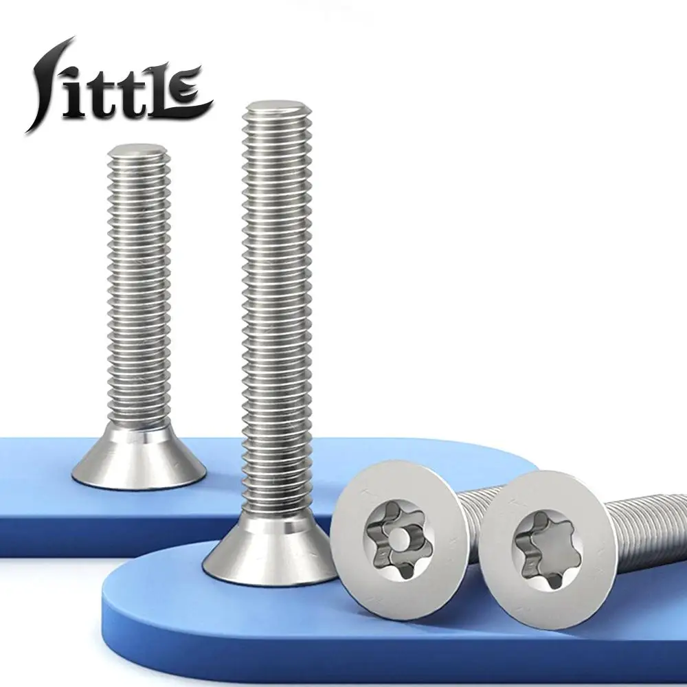 

5/100 Pcs M2 M2.5 M3 M4 M5 M6 304 Stainless Steel Six-Petal Torx Flat Head Anti-Theft Screws With Post Tornillos Para Madera Vis