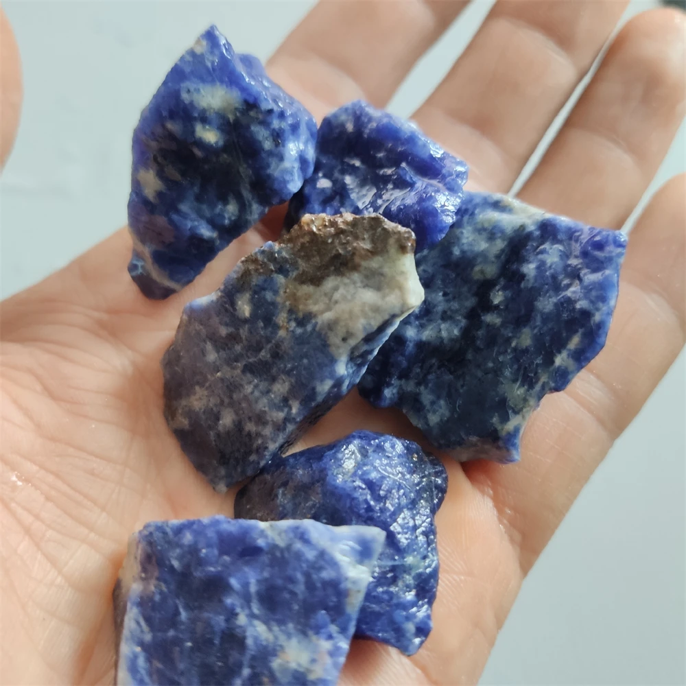 

Natural Blue Sodalite Mineral Specimen Rough Stones Rocks Energy Original Stone Raw Crystal Home Decoration Stone