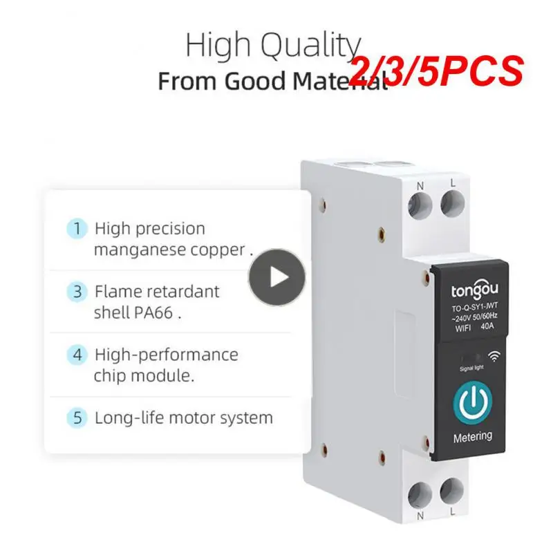 

2/3/5PCS Wifi Remote Control Switch Remote Control Circuit Breaker Tuya By App Tongou Smart Switch Diy With Metering 1p 63a