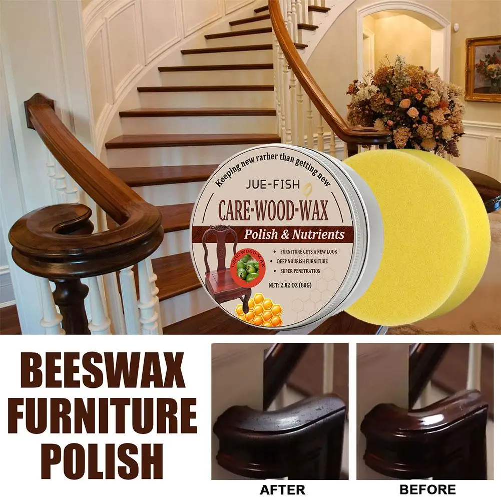 

80/150g Furniture Polishing Wax Household Solid Wood Decontamination Scratch Polishing Waterproof Maintenance Flooring Furn P2J3