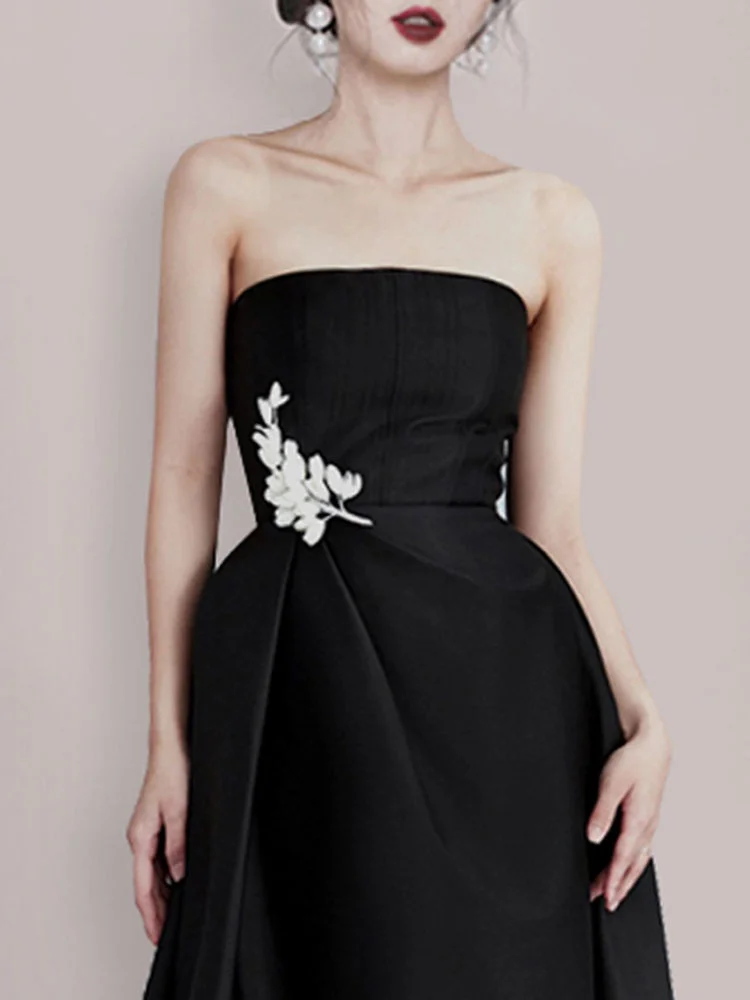 Женское вечернее платье на бретельках DEAT элегантное свободное платье-трапеция