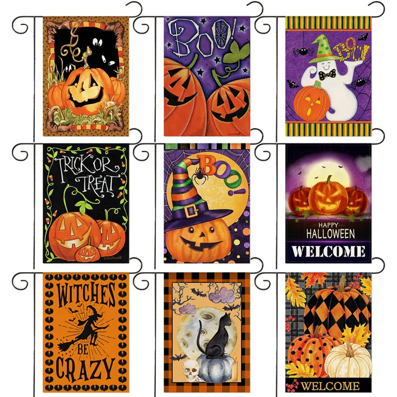 Halloween Decoration Scene Arrangement Garden Flag Festive Atmosphere Garden Banner 30*45cm Farmhouse fall decor