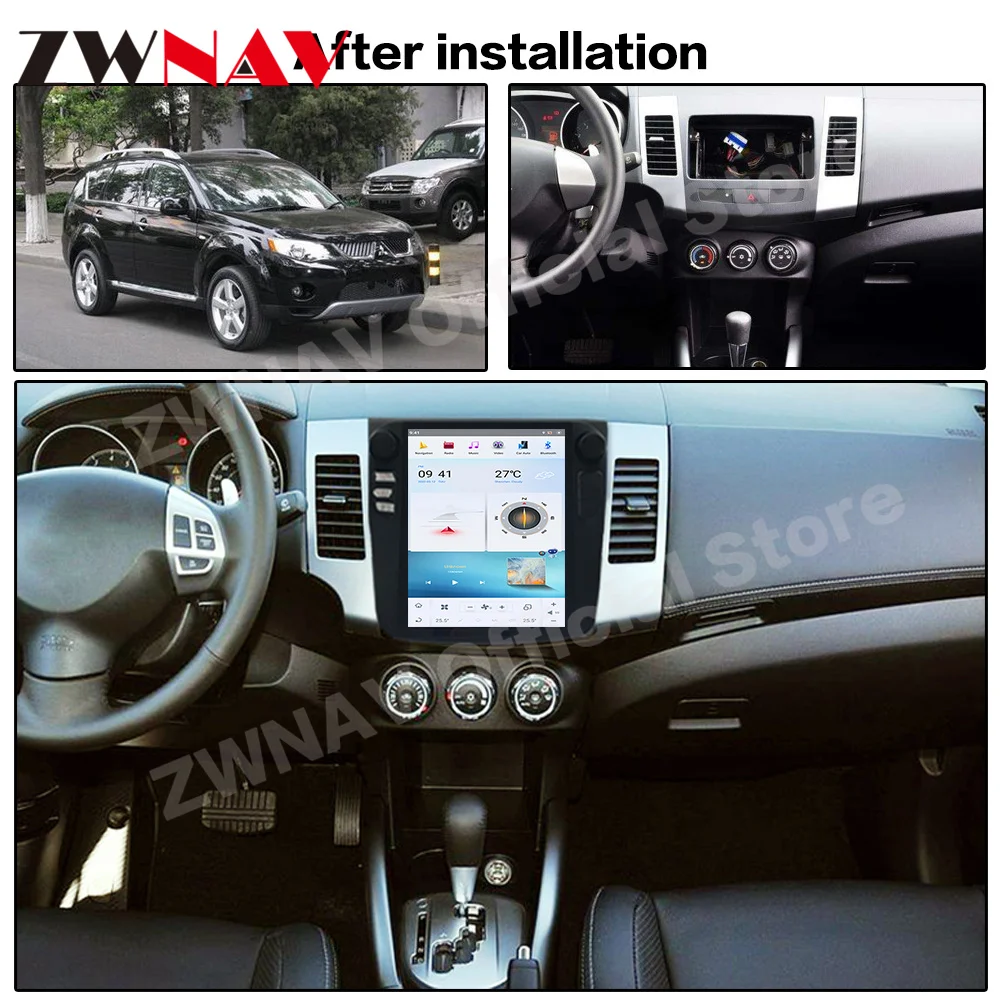 Мультимедиа Qualcomm Android Auto для Mitsubishi Outlander 2006 2007 2008 2009 2010-2012 GPS Navi автомобильный