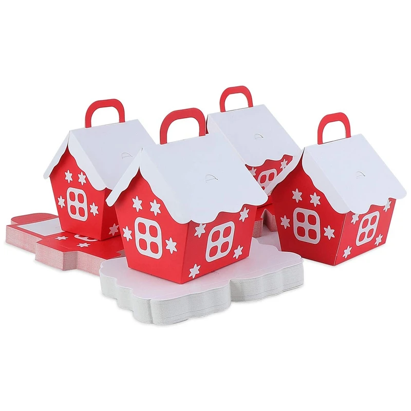 

Коробки для рождественской вечеринки, 25 шт., коробка для конфет, милый контейнер, рождественские подарочные коробки для детской подарочной ...
