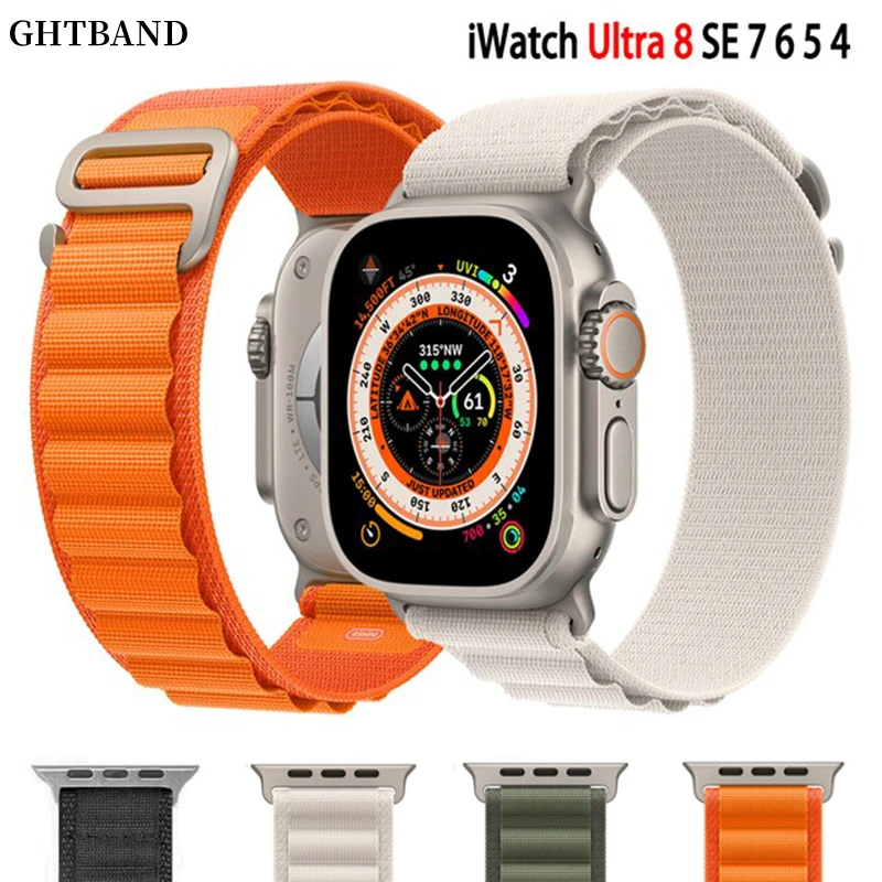 

Alpine loop band for Apple watch strap 49mm 44mm 40mm 45mm 41mm 42mm 38mm 45 mm Correa bracelet iWatch Ultra series 8 7 6 5 3 se