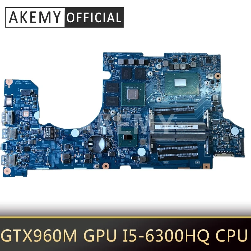 

Akemy For Acer aspire VN7-592 VN7-592G Laptop motherboard 14302-1M 448.06B09.001M MAIN BOARD SR2FP I5-6300HQ CPU GTX960M GPU