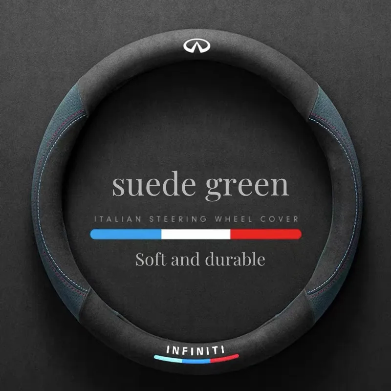

Car steering wheel cover New Suede Non-slip breathable for Infiniti Q50 Q50S Q50L EX JX35 ESQ G37 G35 QX70 FX35 Auto Accessories