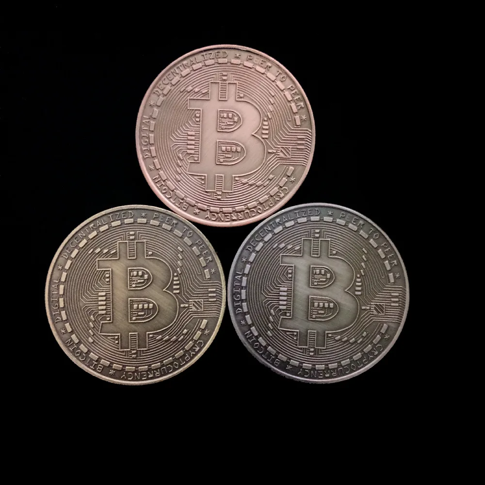 

2022 NEW Gold Plated Bitcoin Coin Collectible Art Collection Gift Physical commemorative Casascius Bit BTC