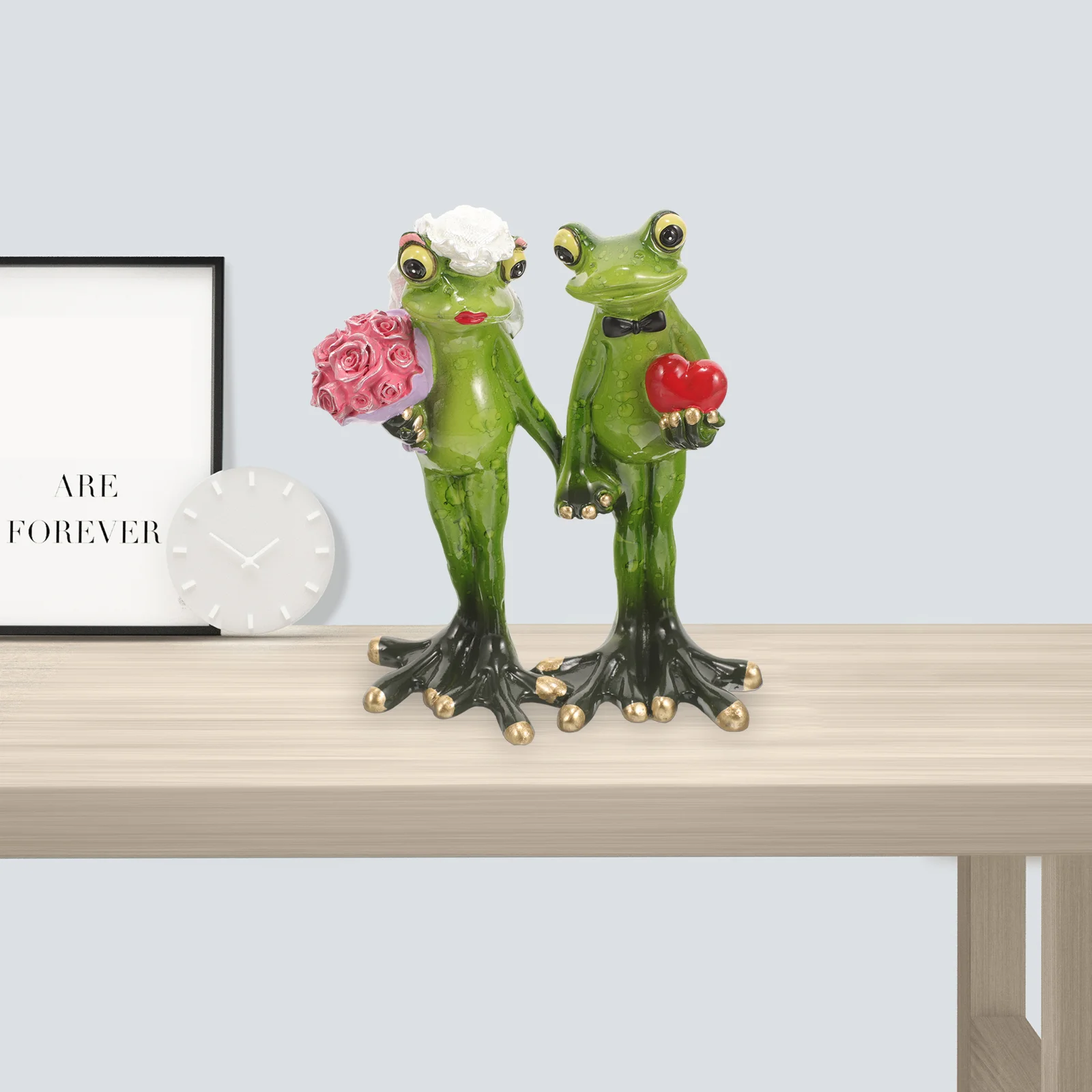 

Украшения в виде лягушки, парные украшения для улицы, поделки из смолы, садовые лягушки, центральный столик для мини-стола