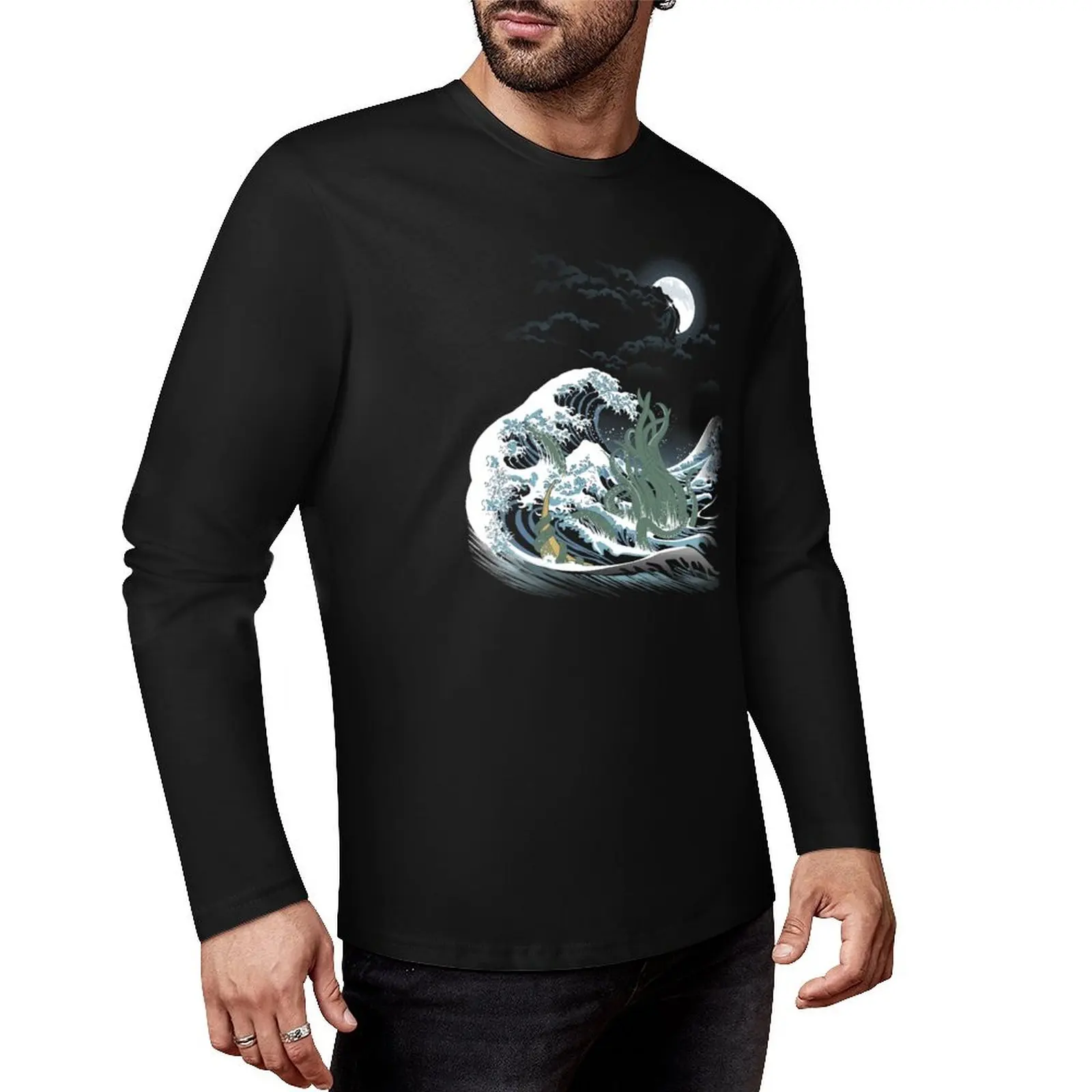 Длинная футболка Wave Off R'lyeh футболки с рисунком мужские высокие