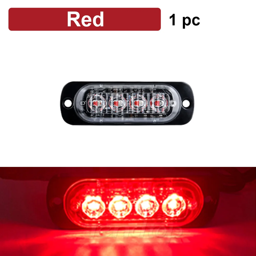 4-светодиодный автомобильный стробоскоп сигнальная лампа аварийная мигающая