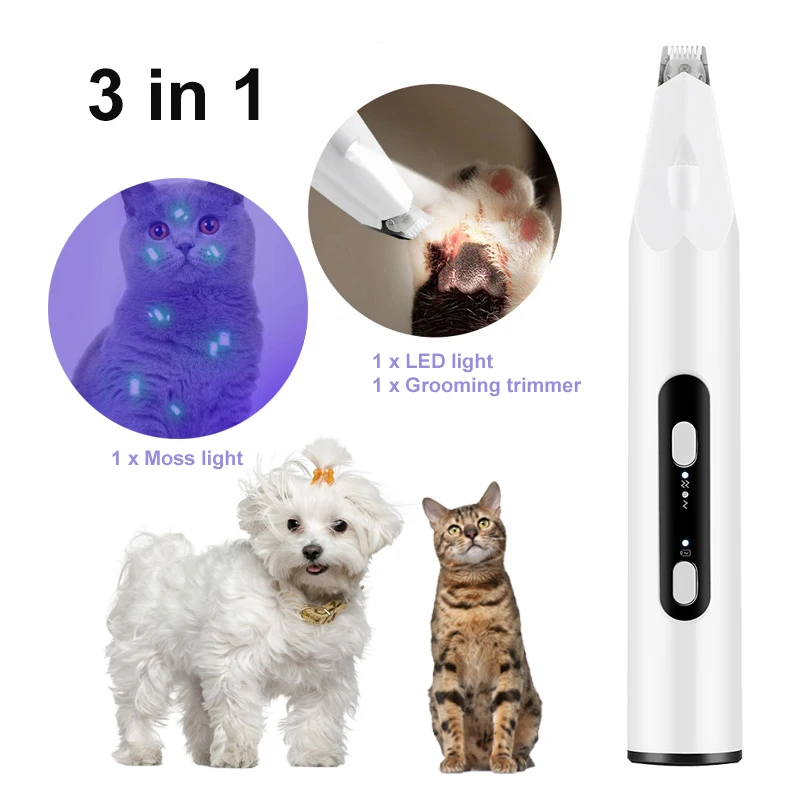 

Pet Trimmer Pets Foot Clipper USB Rechargeable Dog Hair Trimmer Pet Foot Hair Trimmers Cats Dogs Shear Butt Ear Eyes Clippers