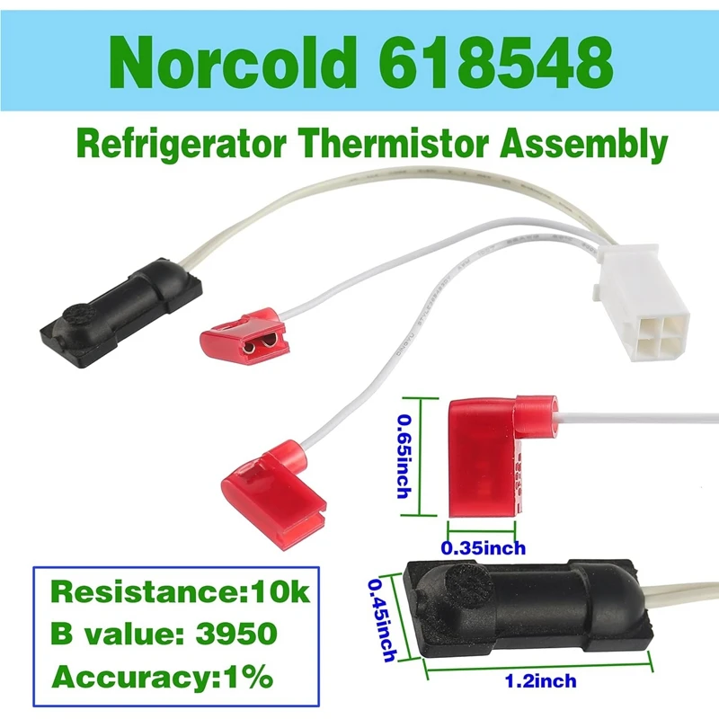 Фото Запасной термистор Norcold 618548 в сборе для холодильника RV, датчик температуры NTC Для N611 N621 N811 N821 N841, запчасти для управления №2