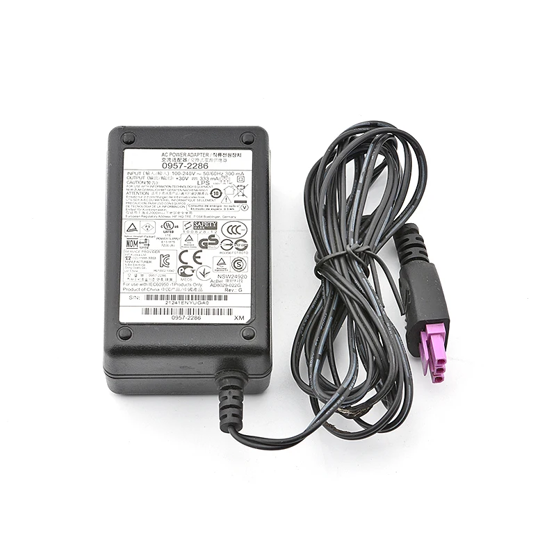 

0957-2290 0957-2286 AC Power Adapter Charger 100-240V 50/60Hz 300mA 30V 333mA for HP Deskjet 1050 1000 2050 2000 2060 2290 2286