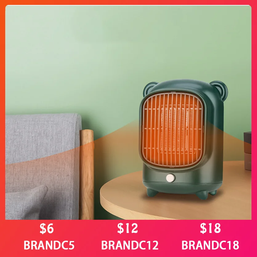 

Mini Electric Heaters PTC Ceramic Heating Heater Rapid Heating Overheat Protection Constant Temperature 3 Seconds Rapid Warmer