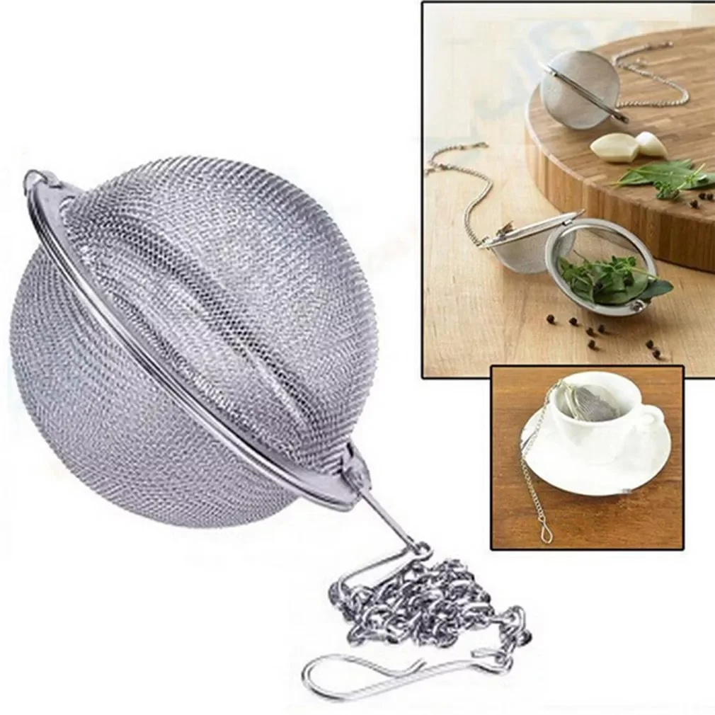 

Stainless Steel Tea Infuser Sphere Locking Spice Tea Ball Strainer Mesh Infuser Tea Filter Strainers Kitchen Accessories