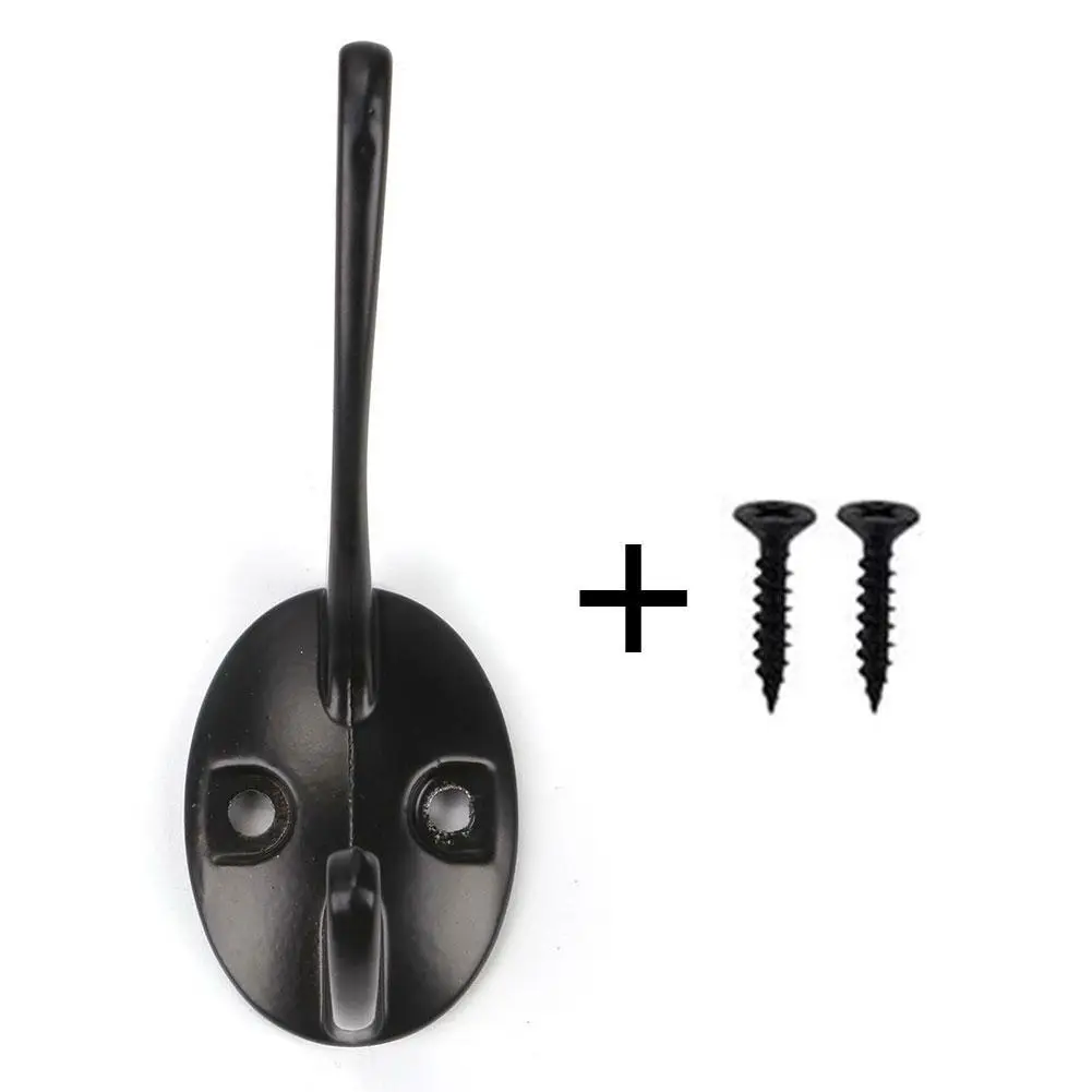 

5pcs Alloy Hangers Hook Vintage Wall Hook Bronze Cloth Coat Bag Hat Hanging Hooks Bathroom Kitchen Anitque Racks With Screws