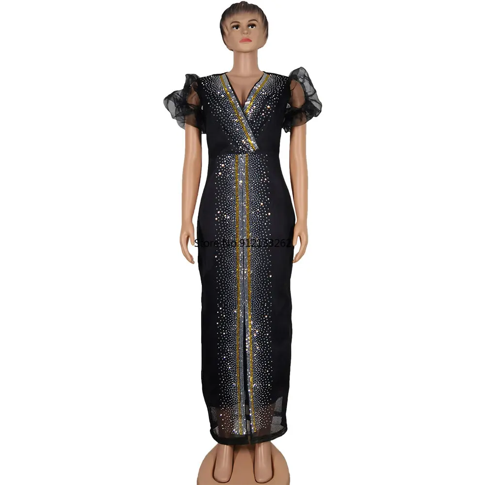 

Turkey Dresses For Women African Designer Evening Gown Plus Size Puff Sleeve Bodycon Long Dress Ankara Lady Nigerian Clothing