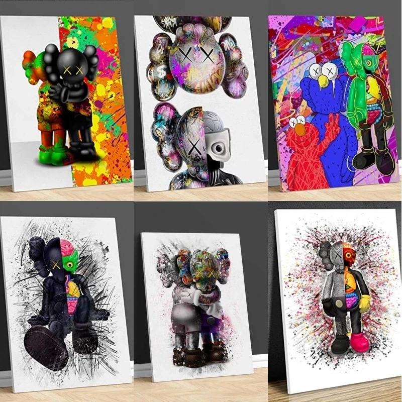 

Artwork Poster Cartoon Doll Pop Art Canvas Painting Poster and Prints Print Modern Wall Painting Living Room Home Decoration