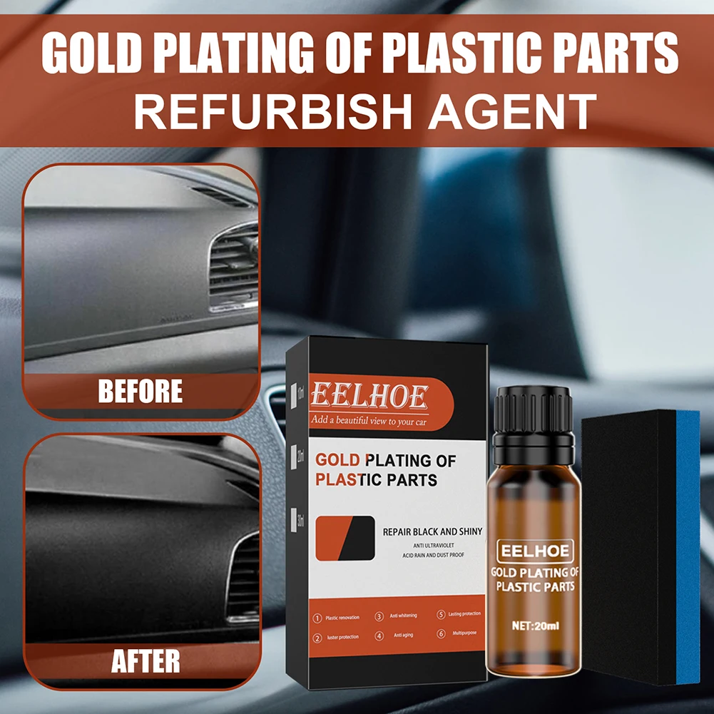 

10ml/20ml/30ml Car Dashboard Refurbishment Agent with Sponge Coating Paste Maintenance Cleaner Coating Polishing Cleaning Tool