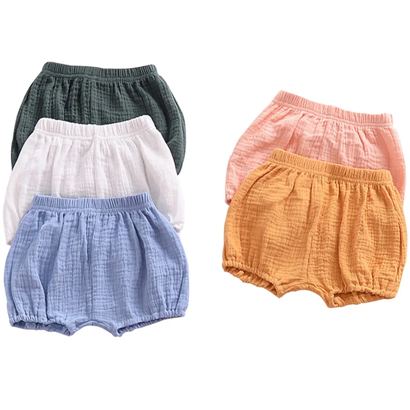 

2023 Baby Girls BOYS Summer Shorts Linen Cotton Kids Outfits Children Clothing Newborn Comfortable Toddler PP Pants Infant 0-4Y