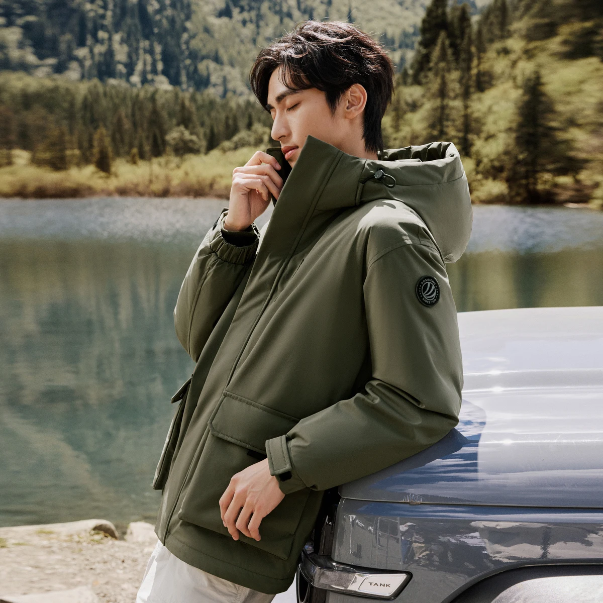 Зимняя пуховая куртка для мужчин BOSIDENG с капюшоном