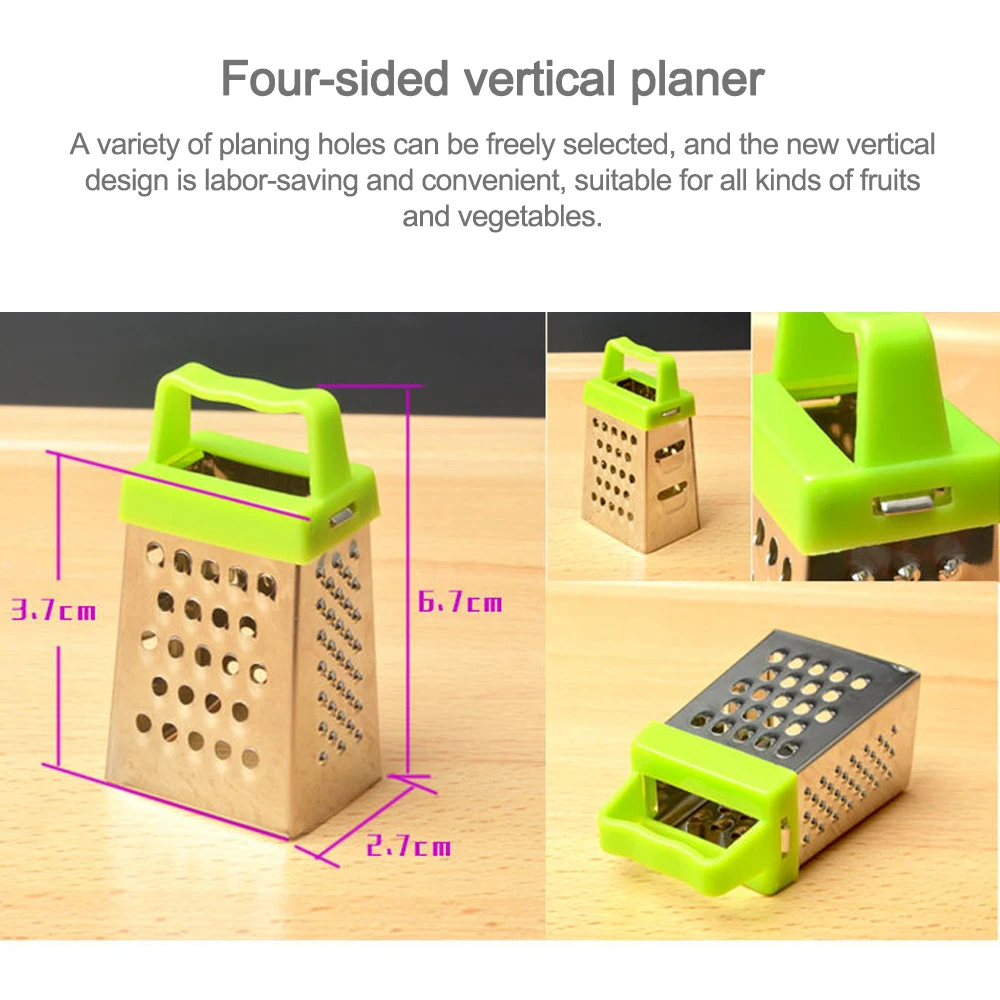 Stainless Steel Mini Four-Sided Grater Planer Multifunctional Peel Cutter Fruit Ginger Garlic Grater Cooking Kitchen Accessories images - 6