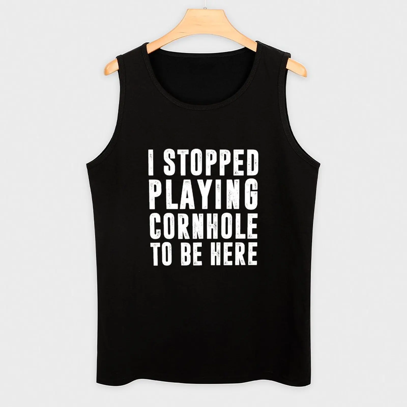 Я остался играет в Cornhole To Be Here забавный дизайн майка с цитатой баскетбольная