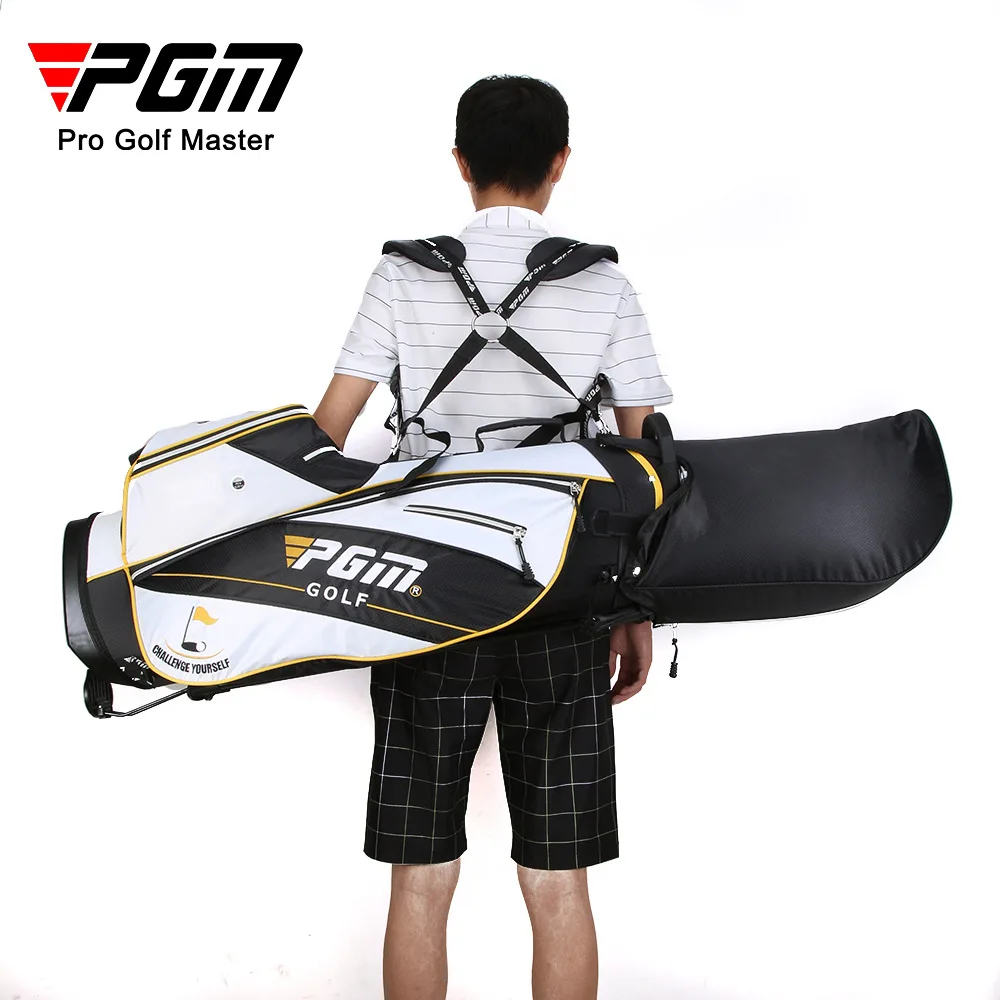 Ultra Light! PGM New Golf Bag Waterproof Men Caddy Golf Cart Tripod Rack Stuff Golf Bag Women Bracket Gun Stand Bag 14 Sockets
