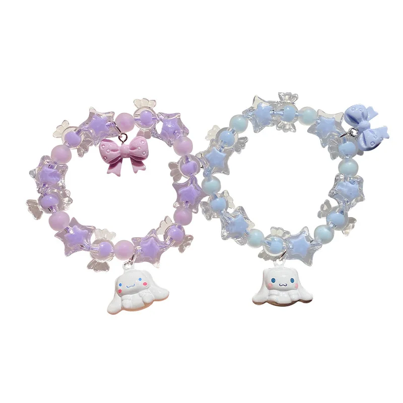 

Kawaii Sanrios Melody Cinnamoroll Bracelet Jewelry Bracelet Bracelet Beaded Crystal Girl Cute Student Fashion Princess Hair Rope