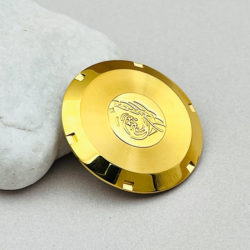 Mod Sea Wave Gold Silver Black Watch Cases Back Cover Fits Seiko NH35 NH36 Movement SKX007 Turtle 6105 Tuna Watch Replace Parts