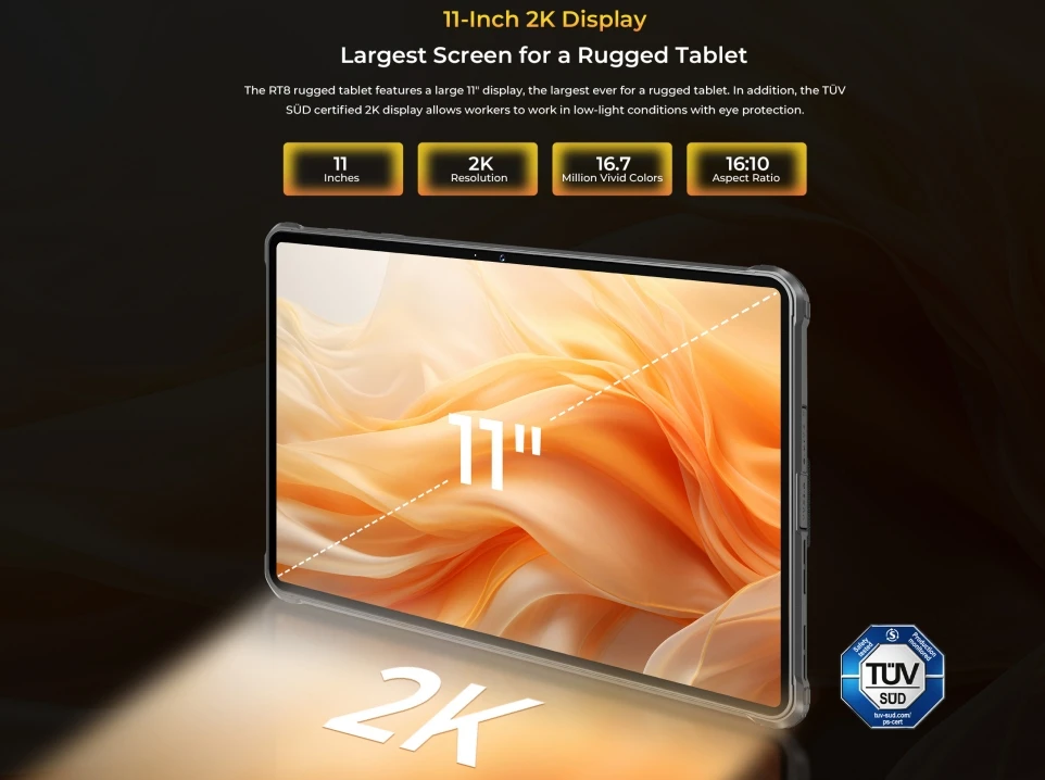 Чехол Oukitel Rt8 Cpu G99 120 Гц 11 дюймов 4G глобальный диапазон частот 6 + 256G 20000 мАч