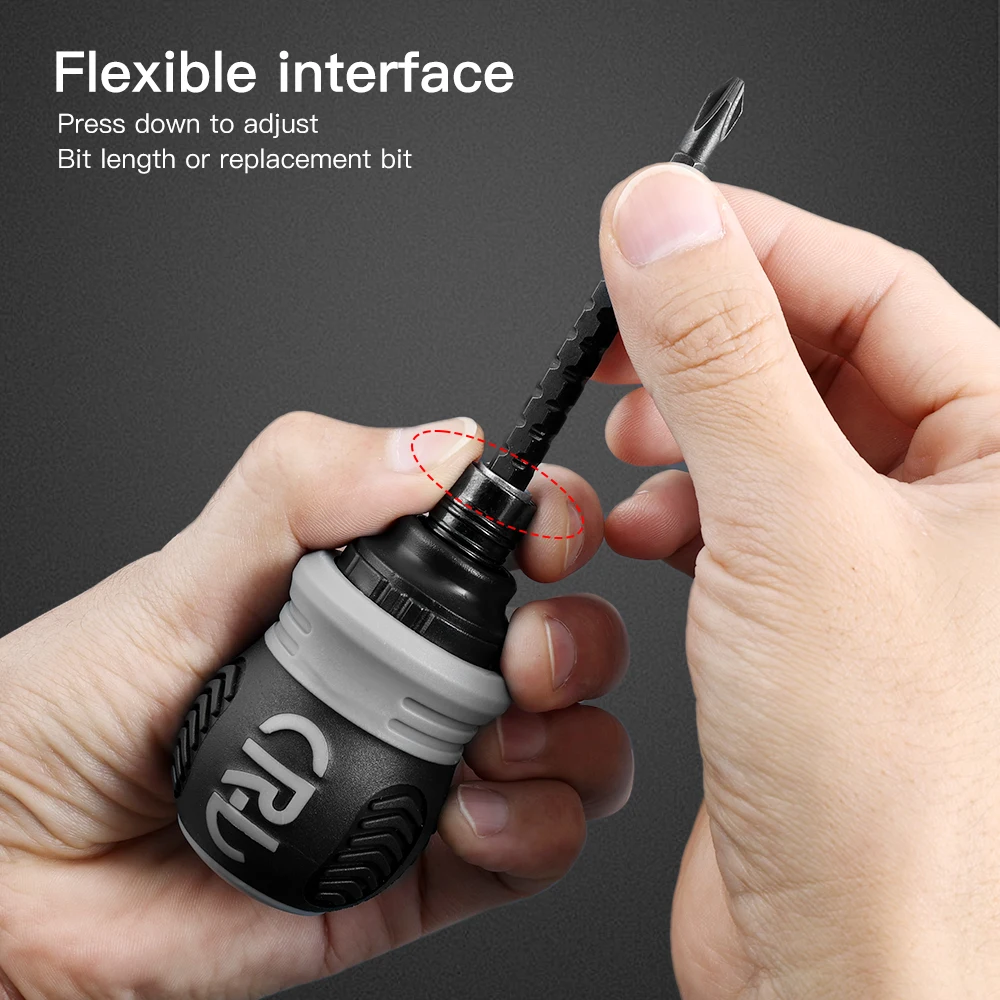 Набор отверток Vastar из хромованадиевой стали с трещоткой и короткой ручкой |