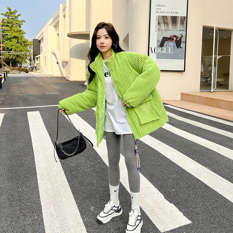 Winter Women's Coat Parkas Corduroy Padded Jacket Super Hot Coats Jackets Cheap Wholesale Women's Clothing Harajuku Retro Loose