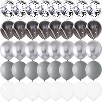 4020pcs gray agate metal latex confetti balloons birthday wedding babyshower party decorations new year globos
