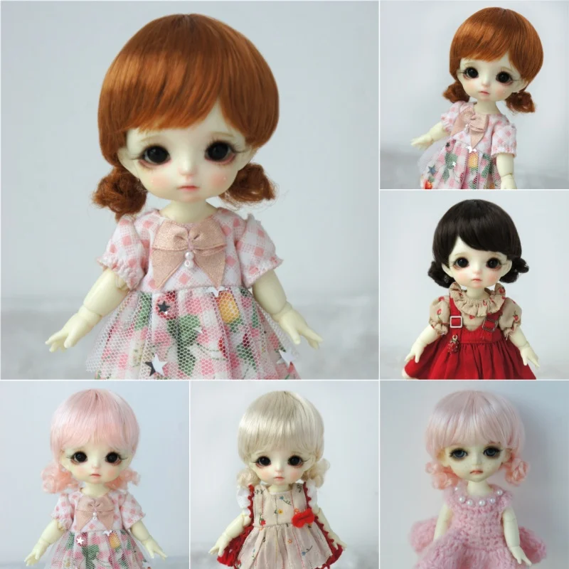 Фото JD400 1/6 1/4 1/3 YOSD MSD SD Blythes Pullip Двойной вьющийся мини-парик Pony BJD 6-7 дюймов 7-8 дюймов 8-9 дюймов 9-10 дюймов 10-11 дюймов Синтетические волосы из мохера BJD №3