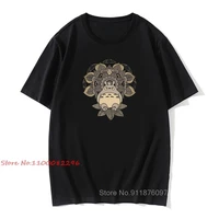 mandala neighbor totoro t shirt for men unique design tops cotton t shirts summer tees anime tshirt harajuku tees