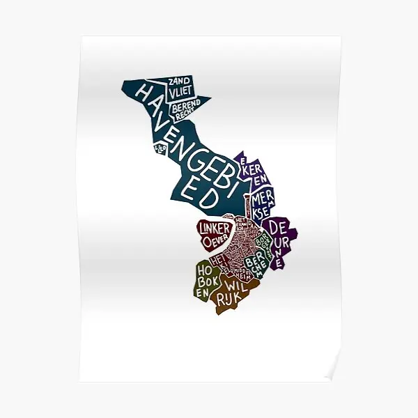 Антверпен потертые и соседские постер фреска винтажный декор украшение для