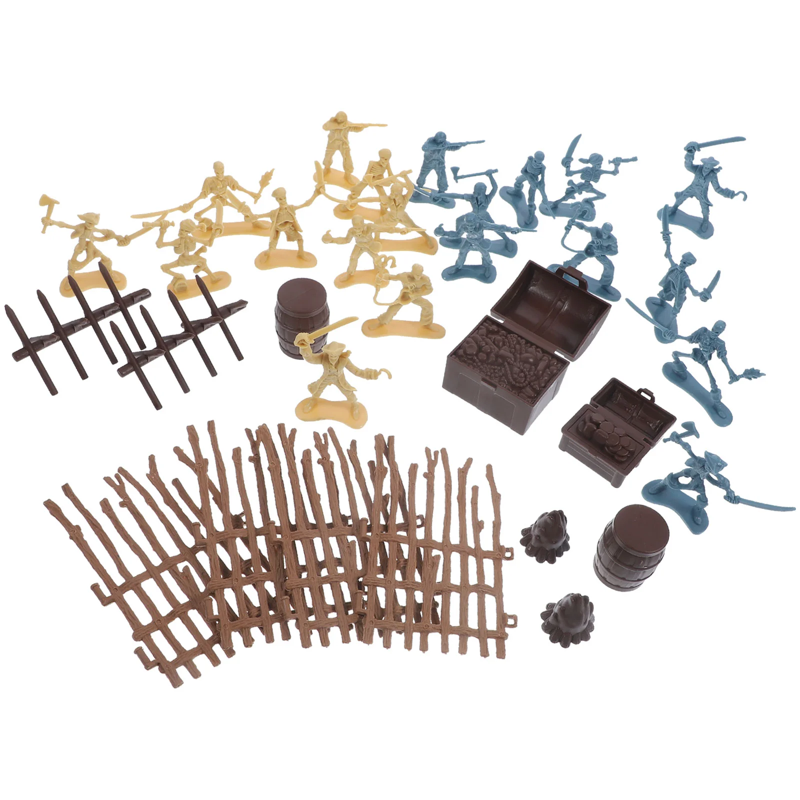 

Models Pirate Party Playset Game Ship Accessories Chest Kids Plastic Toys Props Child