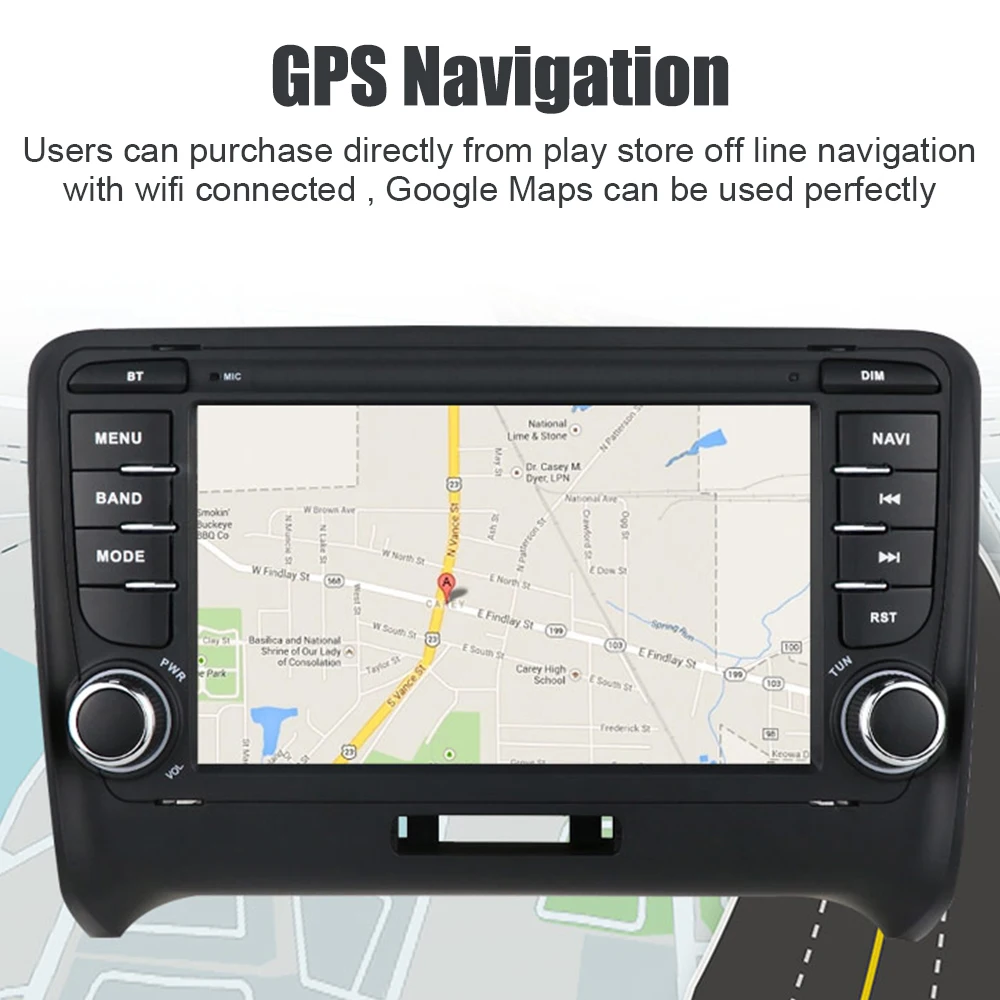 FM-приемник для Audi TT GPS 2 Din стерео-приемник Bluetooth Wi-Fi 7-дюймовый сенсорный HD экран