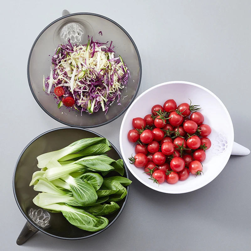 

Strainer Bowl Drainer Vegetable Fruit Tools Kitchen Storage And Organization Drain Basket Plastic Creative Food Colander Baskets