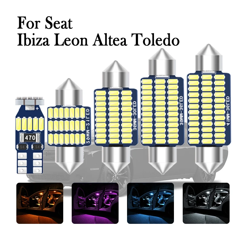 Светодиодная подсветка для салона автомобиля Canbus Seat Ibiza 6L 6J 6P 6F Leon 1M 1P 5F Alhambra Altea Arona