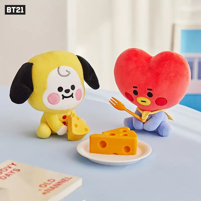 

Kawaii 12 дюймов 20 см Bt21 серия сидя куклы украшения рюкзак аниме плюшевые детские куклы мультфильм ТАТА школьная сумка кулон Милая девочка подарок