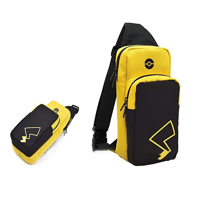 

1pcs Anime Pokemon Pikachu Switch Lite Chest Bag Crossbody Bag Switch Storage Bag Travel Bag Storage Messenger Bag