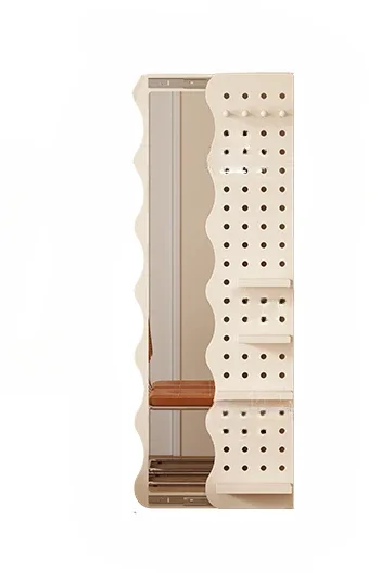 Зеркальная доска кремового цвета в полный рост встроенная настенная подвеска на