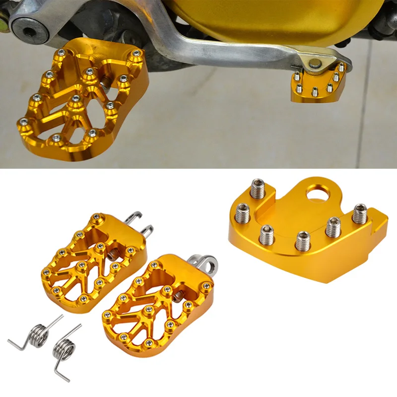 

NICECNC For SUZUKI DRZ400 DRZ400E DRZ400S DRZ400SM 2000-2022 Aluminum Motorcycle Enlarge Brake Pedal Plate & Footpegs Footrest