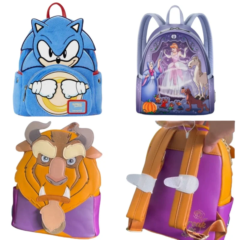 Новый популярный мини-рюкзак Disney Loungefly Beauty And Beast Lion King детские сумки для отдыха на